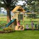 4x4 Challenger Wood Playset with Wood Roof, Poly Slats and Lemonade Stand - Custom Order