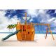 Cutter Wood Playset with Sail, Wonder Wave Slide and Captain's Wheel