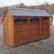 Firewood Shed - 4' x 12' Colonial-Style Rustic Pine - Custom Order