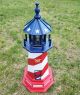 Beaver Dam 3' Poly Lighthouse With Base - Patriotic