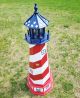 Beaver Dam 5' Poly Lighthouse With Base - Patriotic