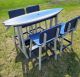 Beaver Dam Woodworks 6' Surfboard Table With Four Chairs