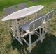Beaver Dam Woodworks 6' Woodgrain Surfboard Table With Four Chairs