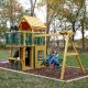 Jefferson Trading Post Wood Playset with Wood Roof and Poly Slats - Custom Order