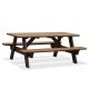 Patiova Poly 3' x 6' Picnic Table with Attached Seats - Custom Order