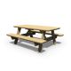 Patiova Wood 3' x 6' Picnic Table With Attached Seats - Custom Order