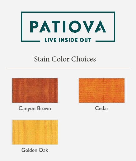 Patiova Stain and Paint Choices
