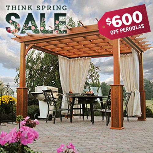 Think Spring Sale $300 Off Pergolas