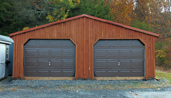 Board & Batten One-Story Two-Car Garages 