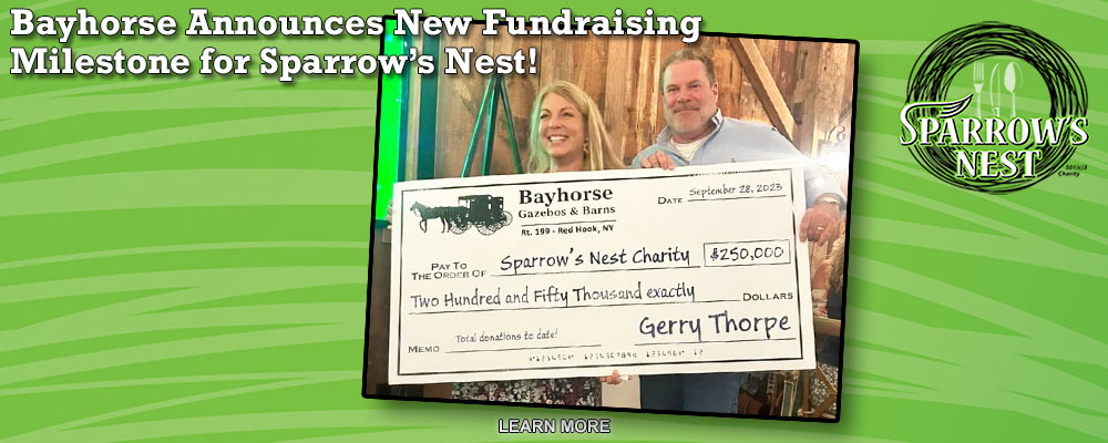 Bayhorse Announces New Fundraising Milestone for Sparrow's Nest!
